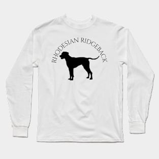 Rhodesian Ridgeback Round Text Black Long Sleeve T-Shirt